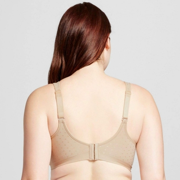 Nwt Bali Comfort Revolution Full-Coverage Wireless Polka Dot Bra 42C Plus Size - Picture 2 of 7